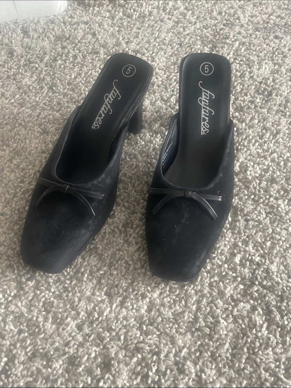 Daytime Charm Black Slip-On Mules